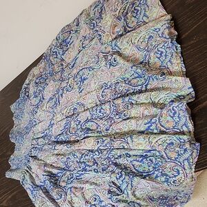 Ralph Lauren Paisley Print Maxi Skirt Smocked Waist Large